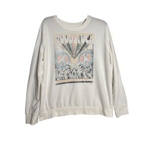 Woodstock Summer of Love Graphic Sweatshirt Peace Festival Retro Crewneck